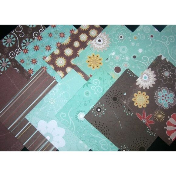 Cloud 9 12 X 12 Paper Pack Cocoa Mint Collection B16 - Picture 3 of 3